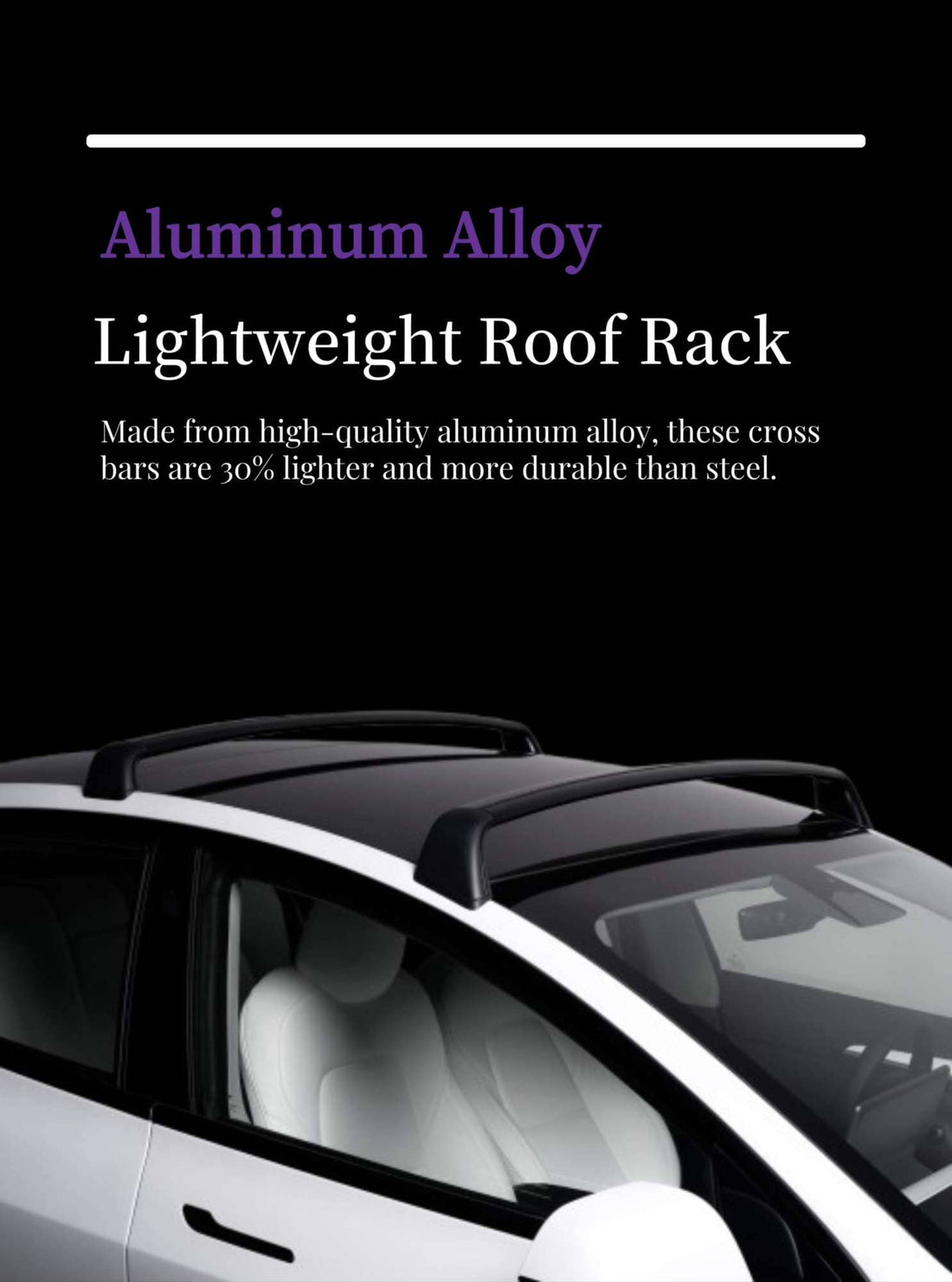 TESEVO Aluminum Lockable Roof Rack for Tesla Model 3/Y - Tesevo