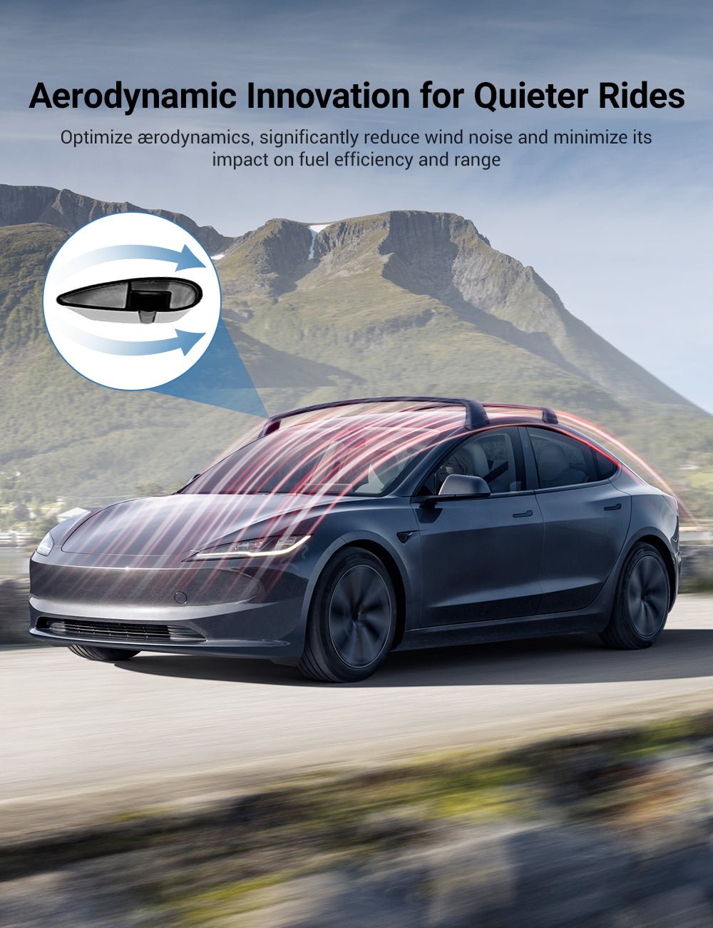 TESEVO Aluminum Lockable Roof Rack for Tesla Model 3/Y - Tesevo