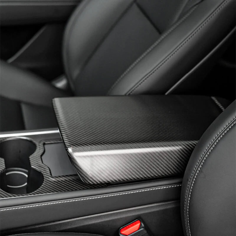 TESEVO Armrest Cover - Carbon Fiber Interior Mods for Model 3/Y - Tesevo