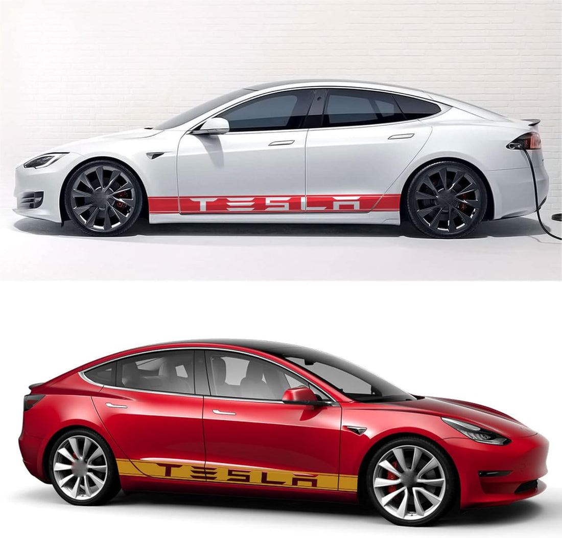 TESEVO Car Door Side Skirt Sticker for Tesla Model S/3/X/Y (2pcs) - Tesevo