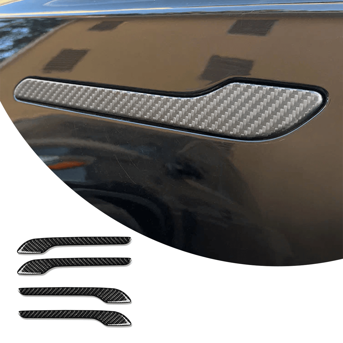 TESEVO Carbon Fiber Door Handle Cover for Tesla Model 3/Y - Tesevo