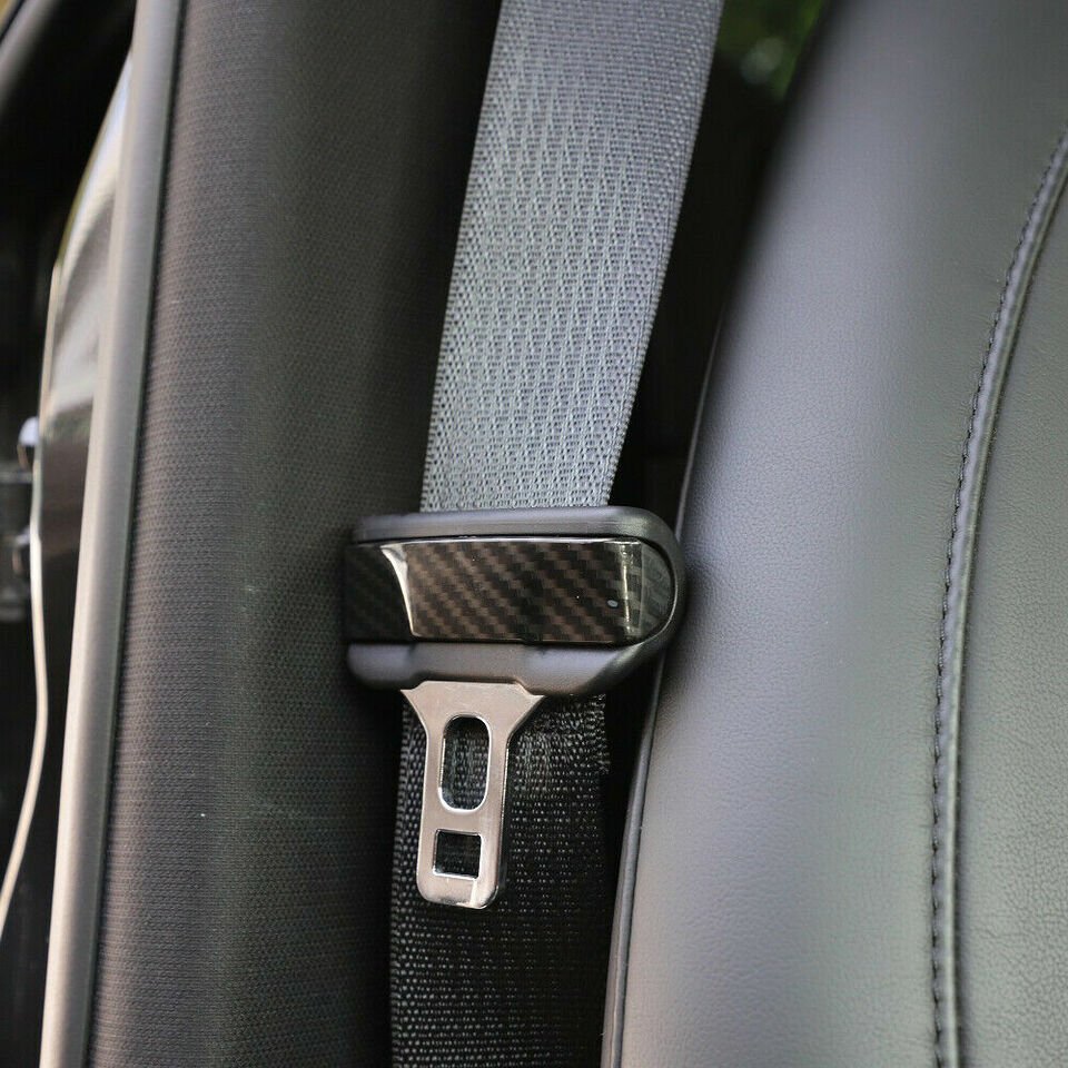 TESEVO Carbon Fiber Seat Belt Buckle Cover Trim for Model 3/Y - Tesevo