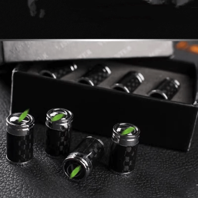 TESEVO Carbon Fiber Wheel Tire Valve Stem Caps for Model3/Y/X/S (4pcs) - Tesevo