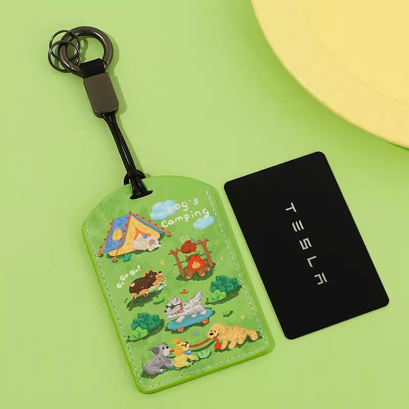 TESEVO Cartoon Key Card Holder for Model 3/Y - Tesevo