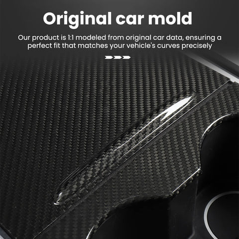 TESEVO Center Console Wrap Dry Carbon Fiber for Model 3/Y - Tesevo