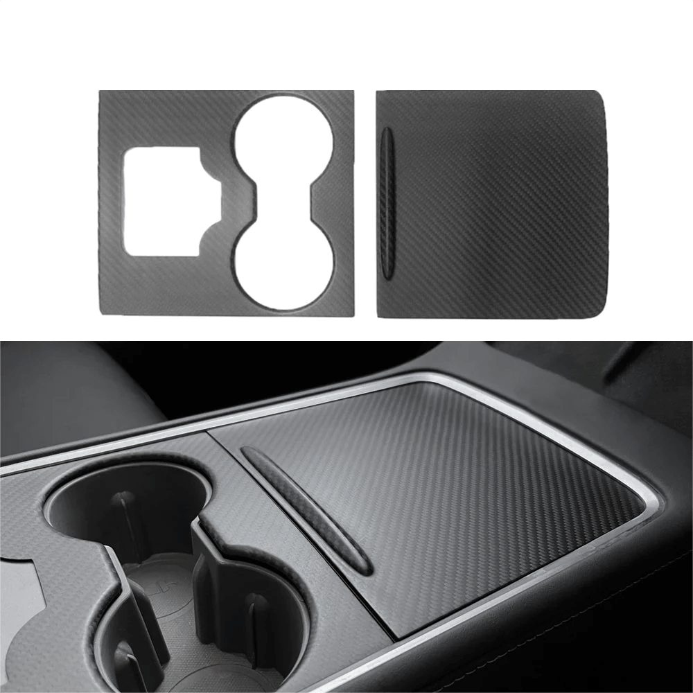 TESEVO Center Console Wrap Dry Carbon Fiber for Model 3/Y - Tesevo