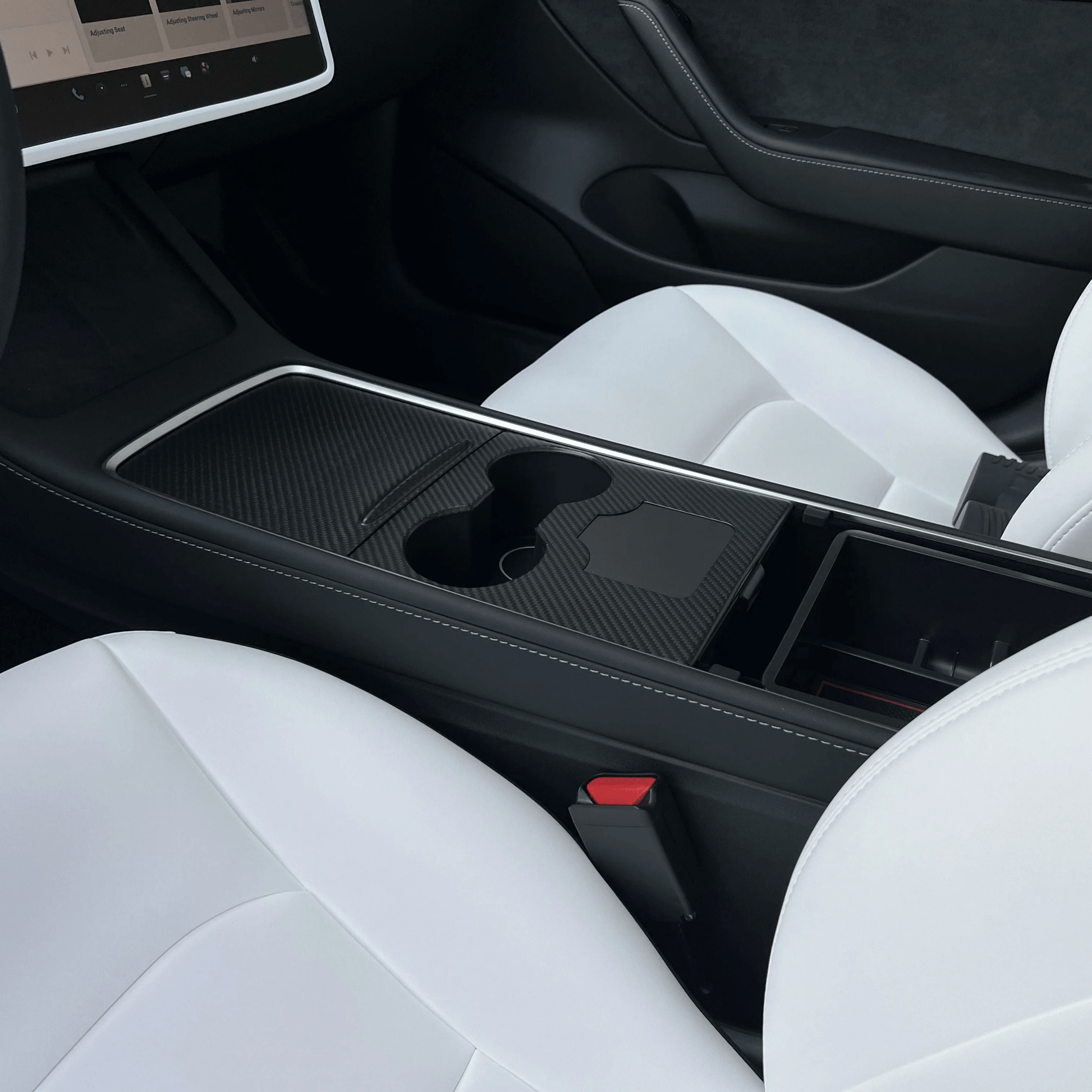 TESEVO Center Console Wrap Dry Carbon Fiber for Model 3/Y - Tesevo