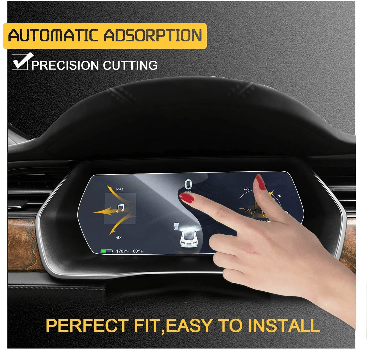 TESEVO Instrument screen tempered film for Model S/X - Tesevo