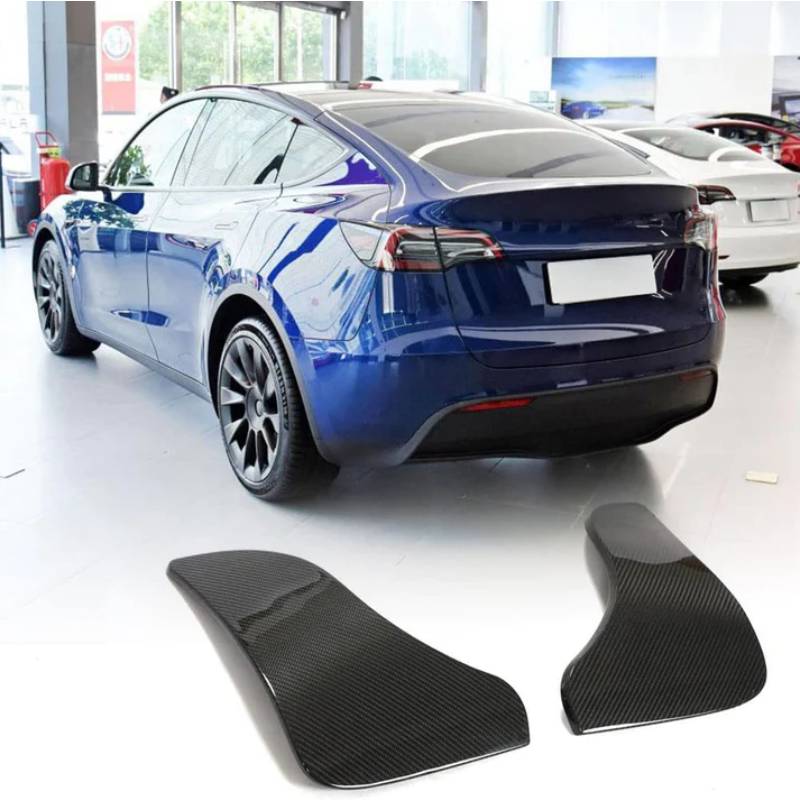 TESEVO JC Dry Carbon Fiber Rear Bumper Splitters for Model Y - Tesevo