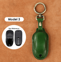 TESEVO Keychain Cover for Model 3 Handmade Leather - Tesevo