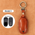 TESEVO Keychain Cover for Model 3 Handmade Leather - Tesevo