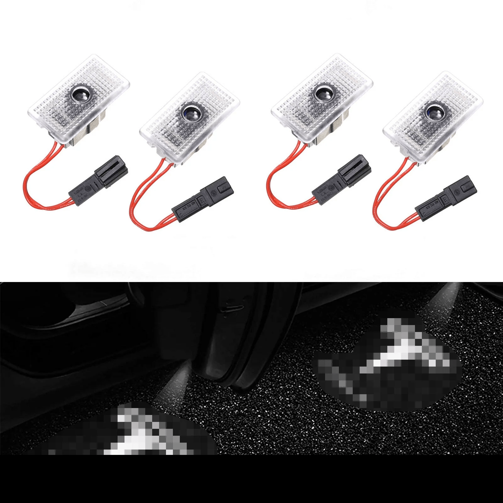 TESEVO LED Logo Tesla Puddle Lights for Model 3 Highland/Y/S/X - Tesevo