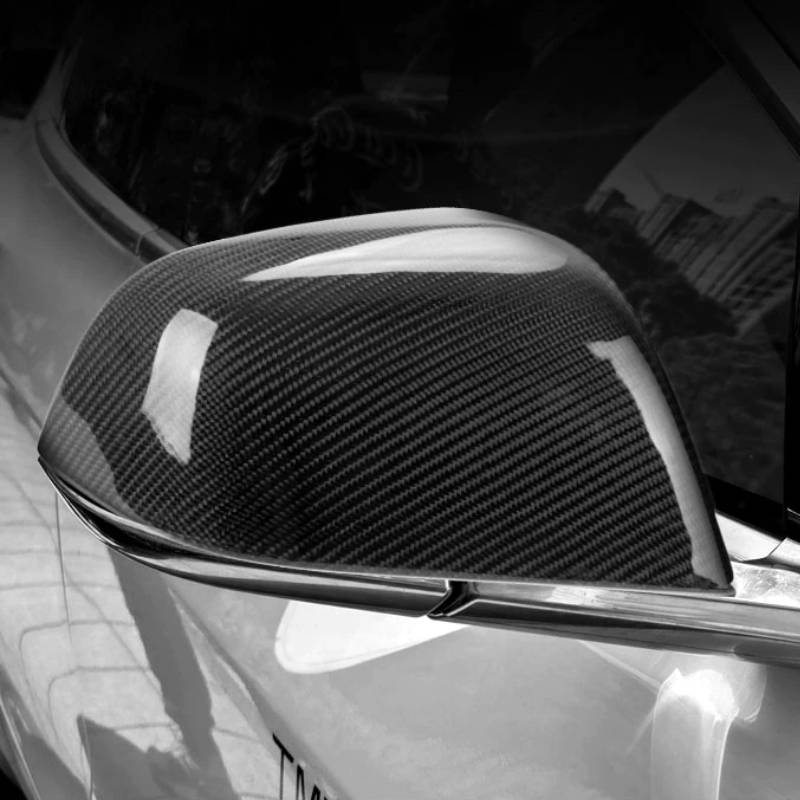 TESEVO Mirror Covers Real Carbon Fiber Replacement for Model 3/Y - Tesevo