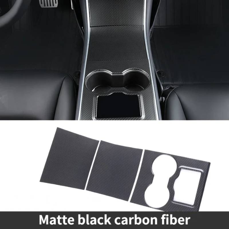 TESEVO Real Carbon Fiber Center Console Wrap Cover for Model 3/Y - Tesevo