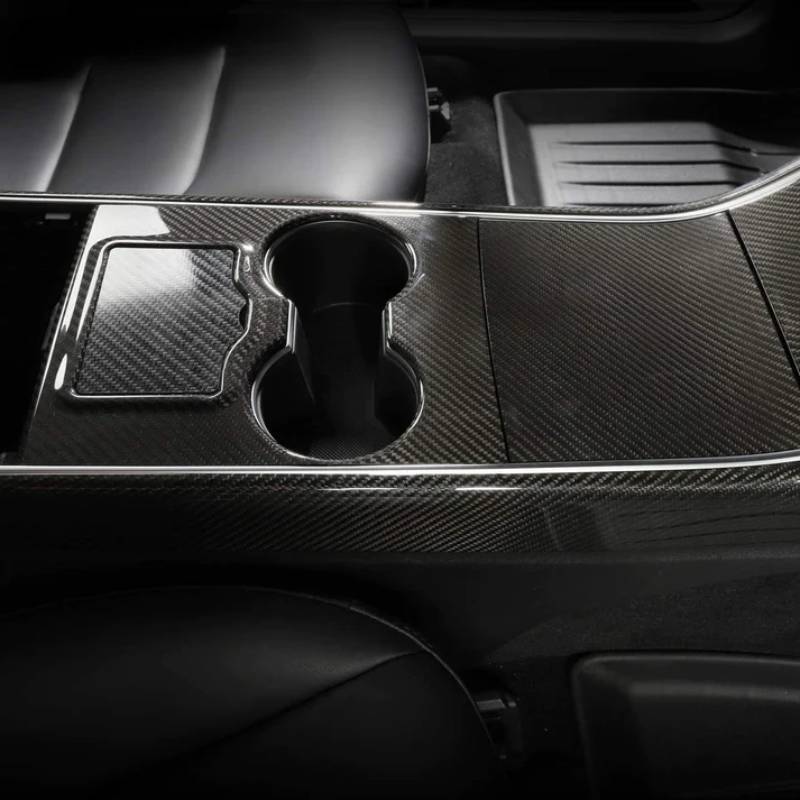 TESEVO Real Carbon Fiber Center Console Wrap Cover for Model 3/Y - Tesevo