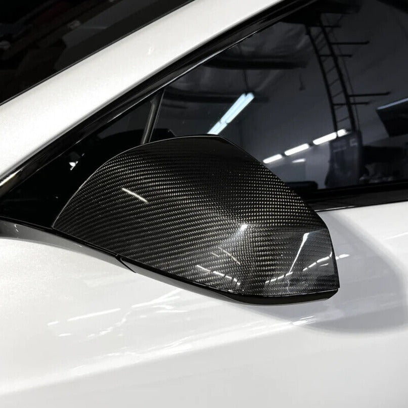 TESEVO Real Carbon Fiber Mirror Caps for Model S - Tesevo