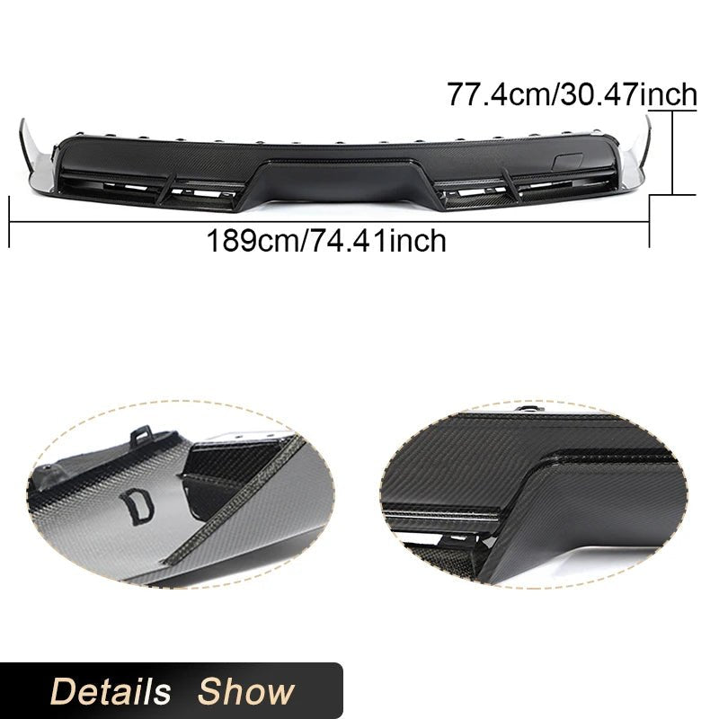 TESEVO Real Carbon Rear Diffuser Lip Spoiler REVOZPORT Style for Model S - Tesevo