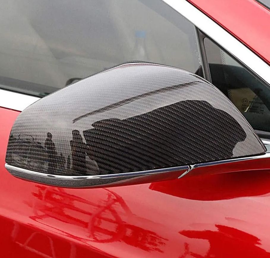 TESEVO Real Carbon Rear View Mirror Cover for Model S/X - Tesevo