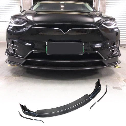 TESEVO Spoiler Front Lip - Rear Molded Carbon Fiber for Model X - Tesevo