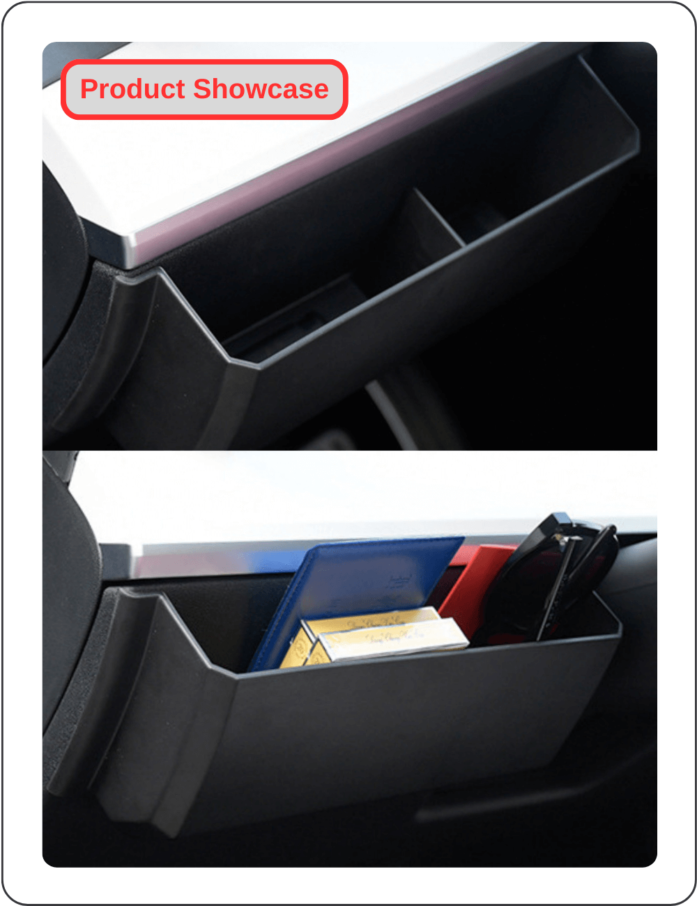 Tesevo Steering Wheel Center Console Storage Box for Model 3/Y - Tesevo