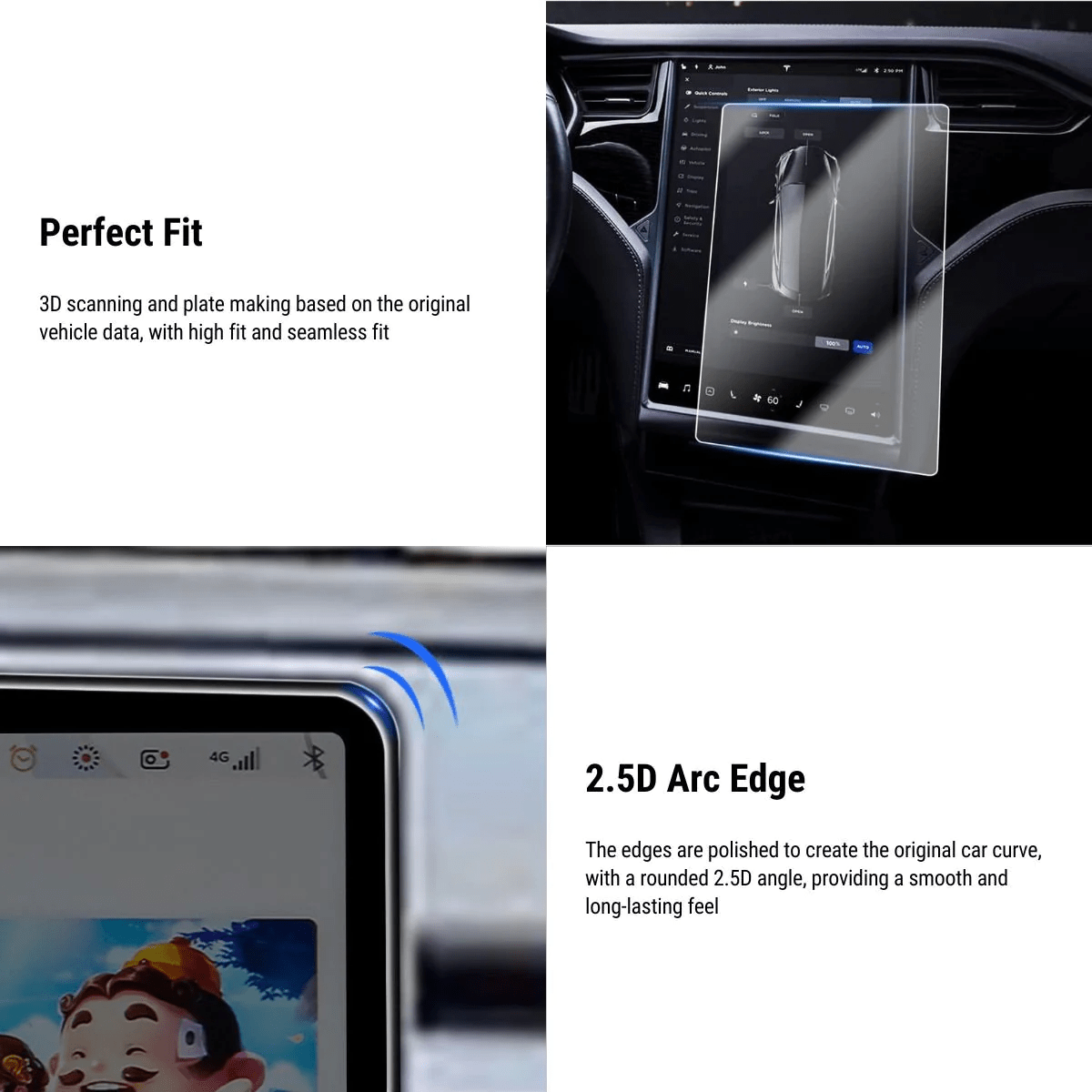 TESEVO Tempered Glass Screen Protector for Model S/X - Tesevo