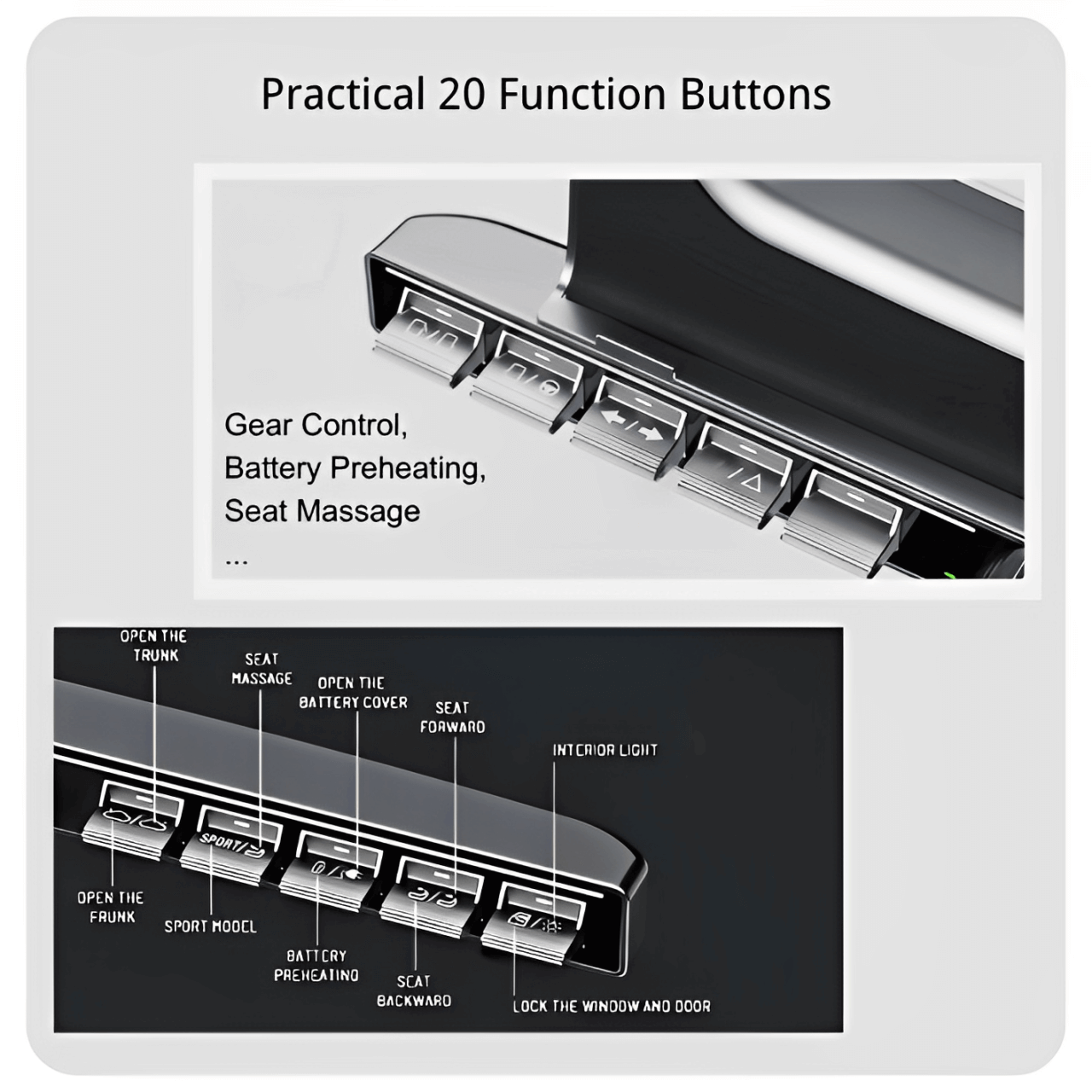 Tesevo Toggle Physical Buttons for Model 3 Highland/Y - Tesevo