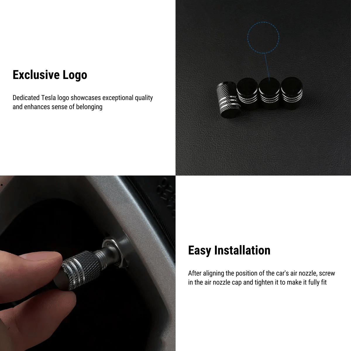 TESEVO Valve Stem Caps for Model 3/Y/S/X - Tesevo