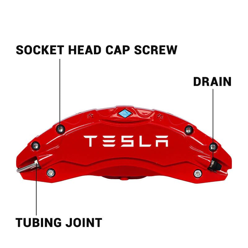 TESEVO Wheel Brake Caliper Covers for Tesla Model 3/Y - Tesevo