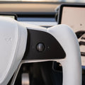 Tesevo Yoke Plaid Steering Wheel for Tesla Model 3 / Y¡¾White Leather¡¿ - Tesevo