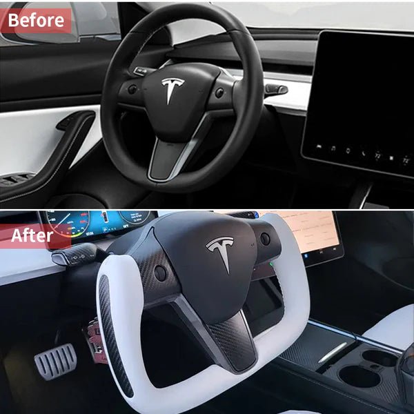 Tesevo Yoke Steering Wheel for Tesla Model 3/Y [Style 37] - Tesevo