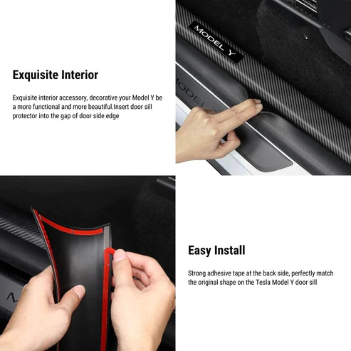 TESEVO Door Sill Protector Front & Rear for Model Y-TESEVO